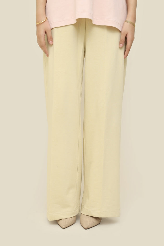 The Draped Icon Wide-Leg Trousers Cloud Cream Limited Edition