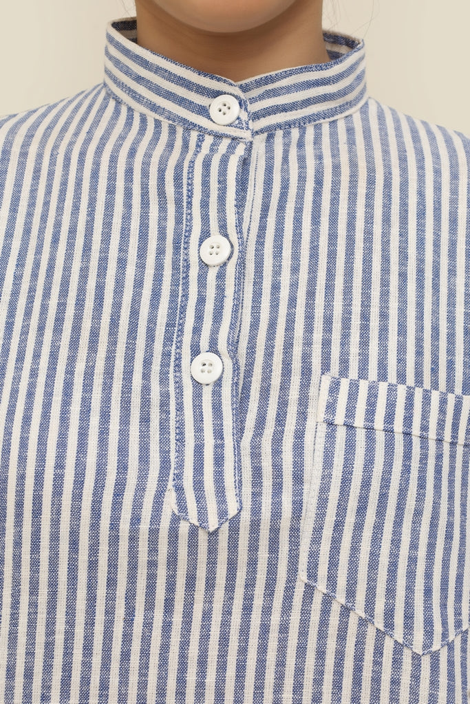 Lines of Intention | The Broad Stripe Japanese Collar Shirt