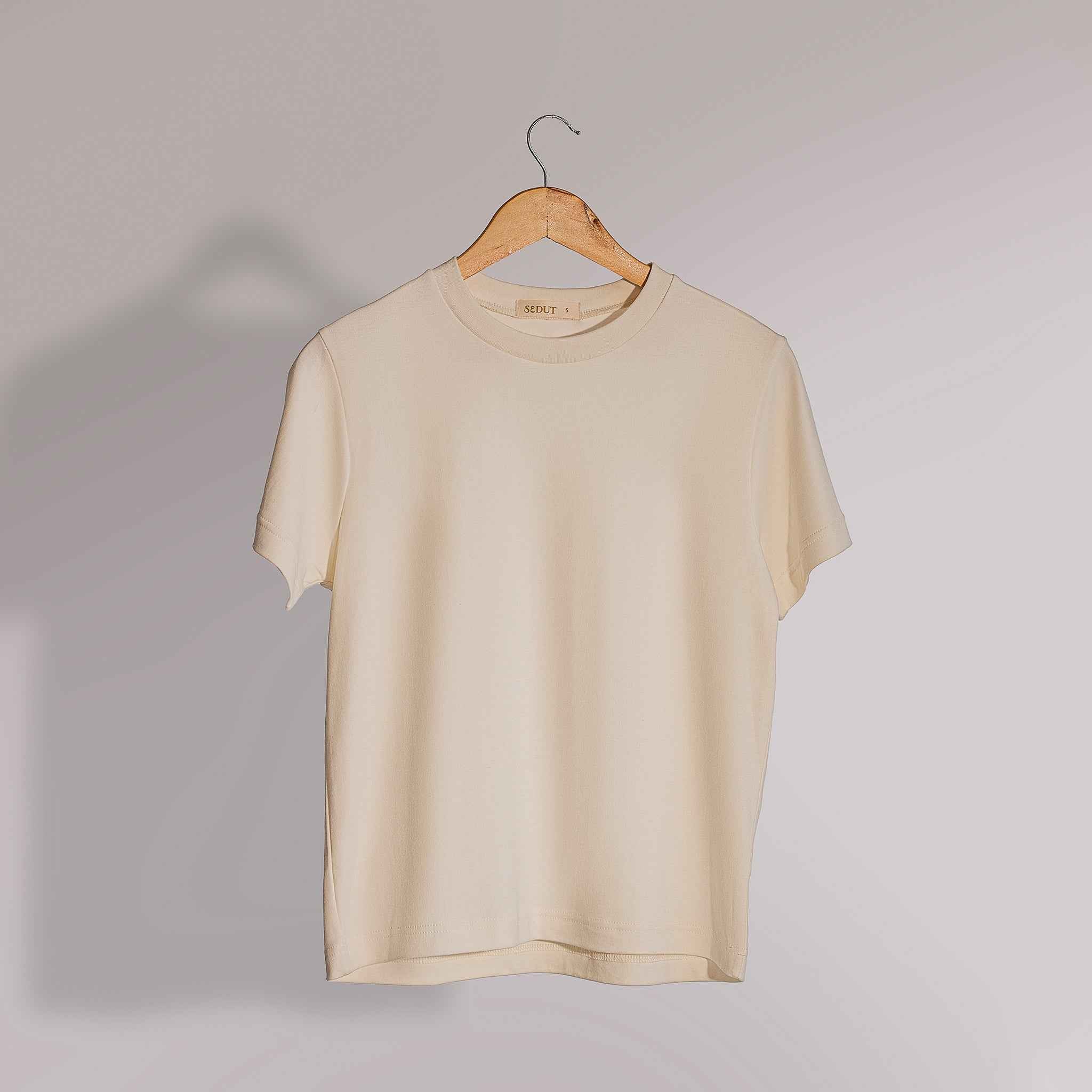 Love Crew T-Shirt - Contemporary Relaxed Fit in Snow White - Sa'adut