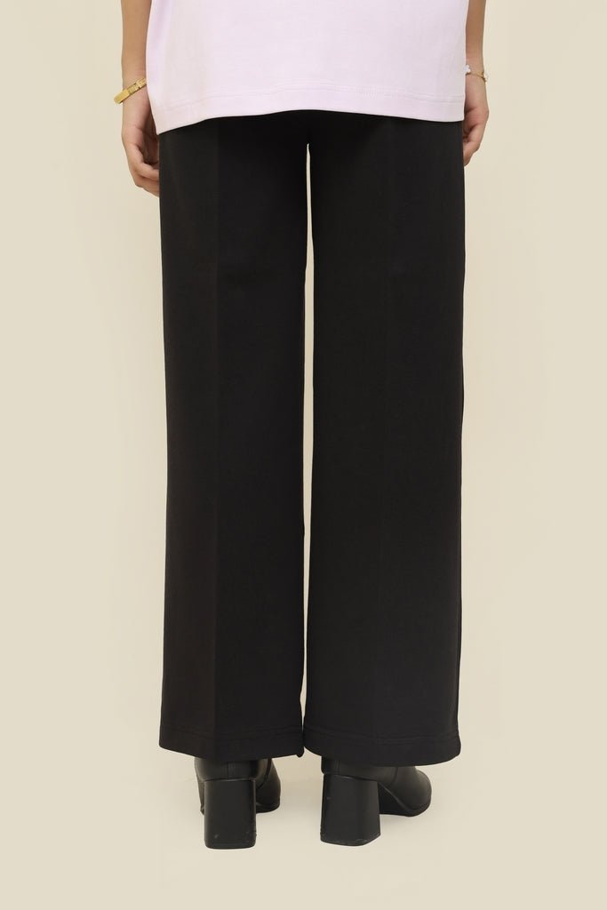 The Draped Icon Wide - Leg Trouser Caviar in Limited Edition Color - Sa'adut