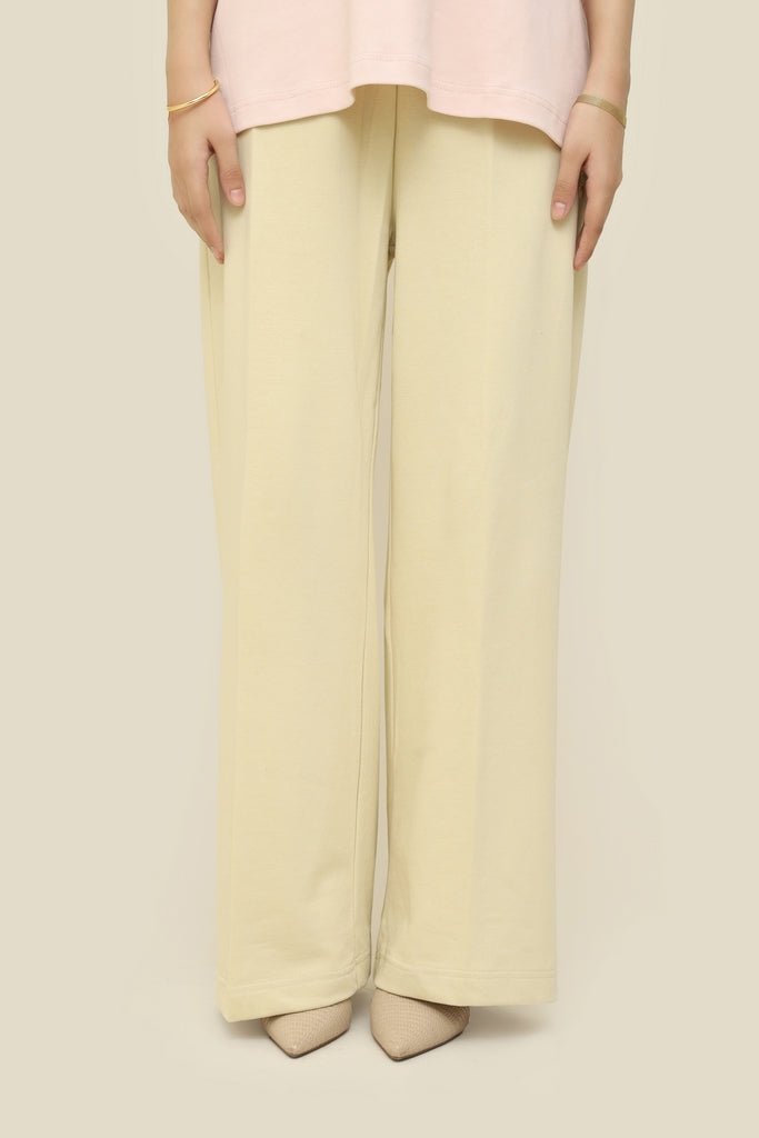 The Draped Icon Wide - Leg Trousers Cloud Cream Limited Edition - Sa'adut