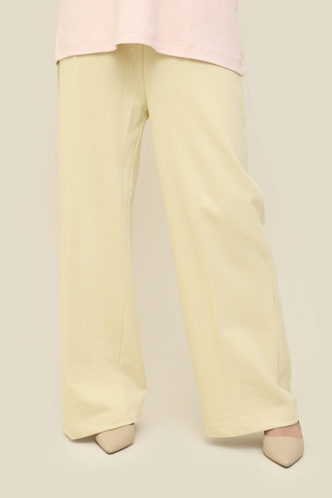 The Draped Icon Wide - Leg Trousers Cloud Cream Limited Edition - Sa'adut