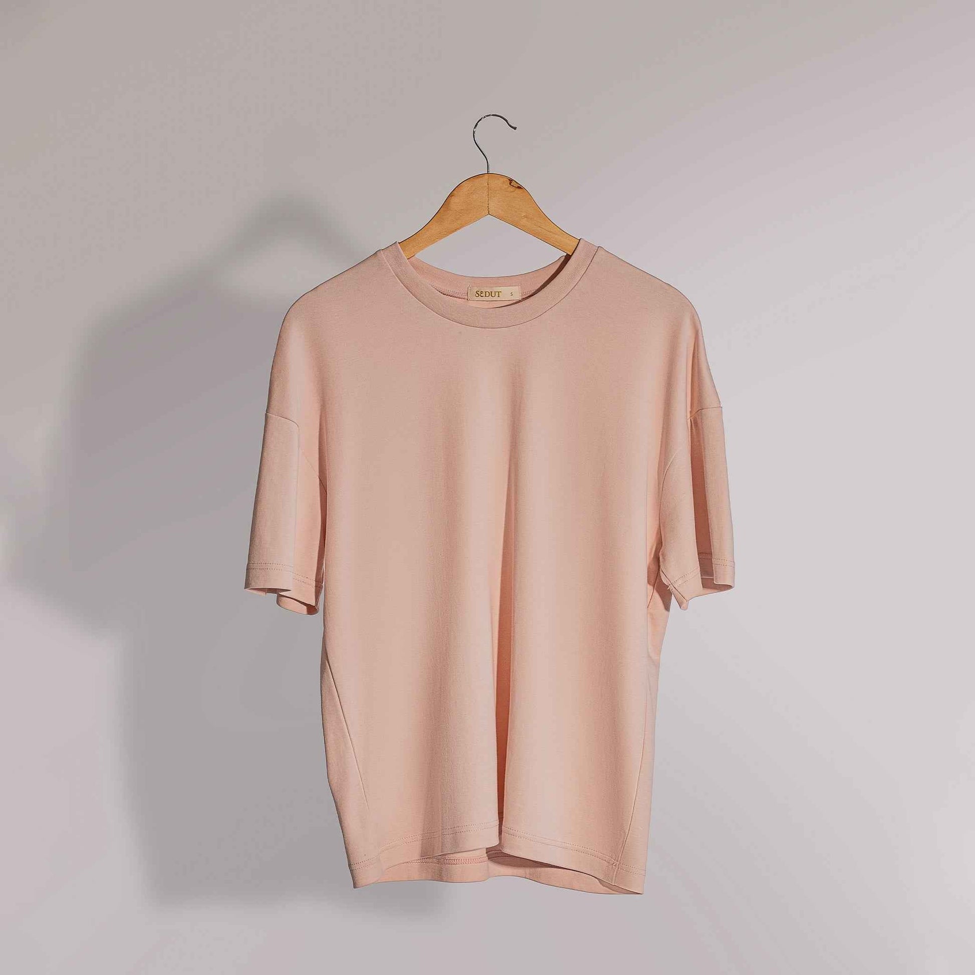 The Knit Oversized T-Shirt – Limited Edition Color Drop Mauve Chalk - Sa'adut