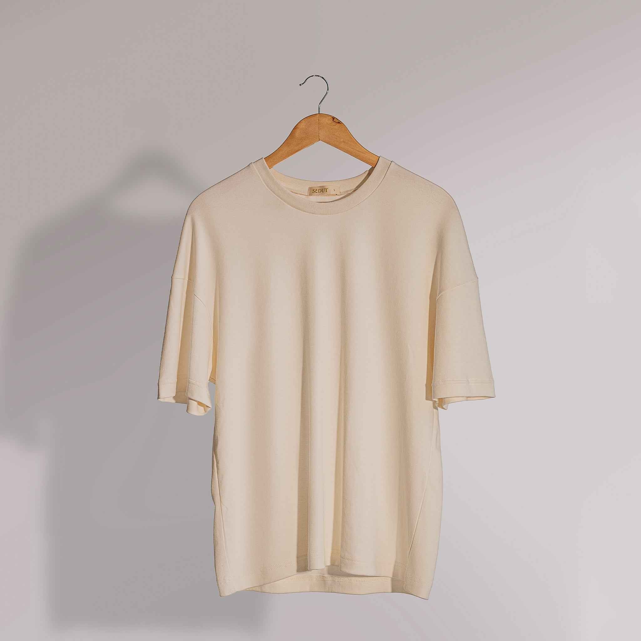 The Knit Oversized T-Shirt – Limited Edition Color Drop Snow White - Sa'adut