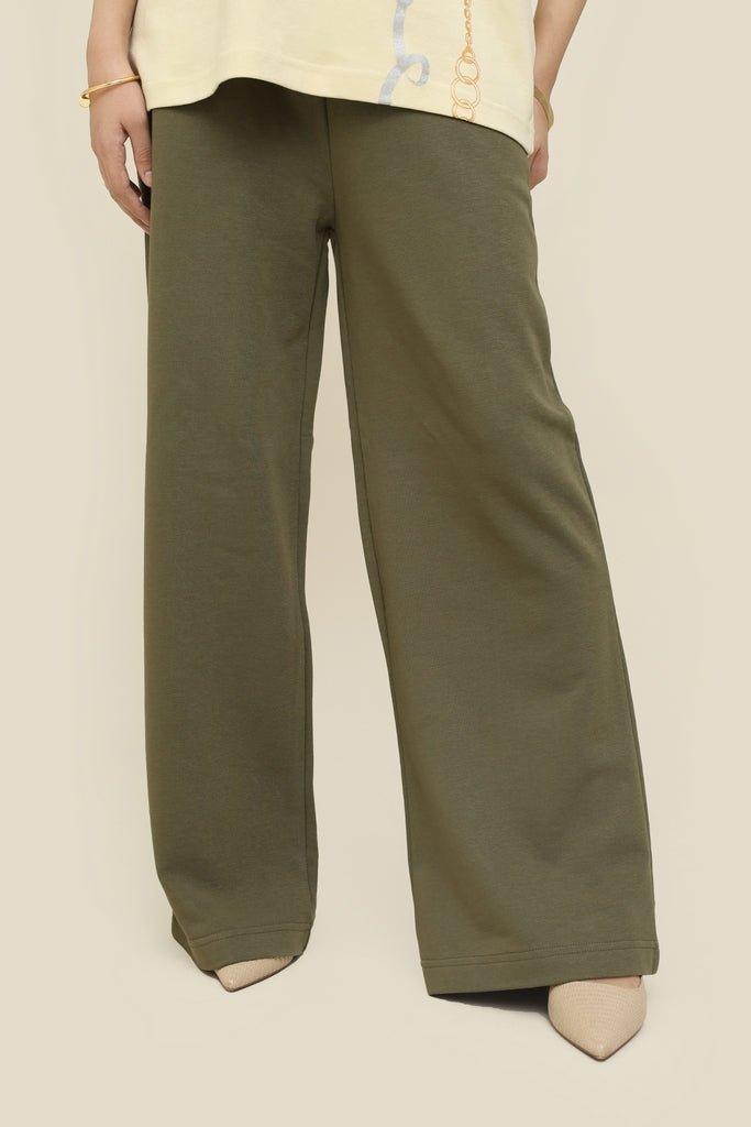 Wide - Leg Trouser Tea Leaf | Draped Icon Limited Edition - Sa'adut