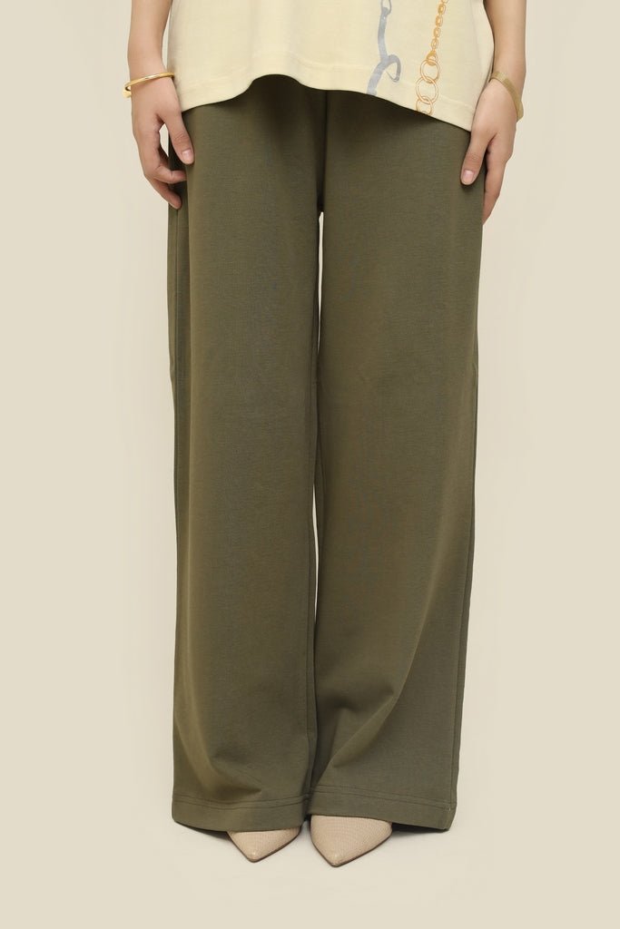 Wide - Leg Trouser Tea Leaf | Draped Icon Limited Edition - Sa'adut